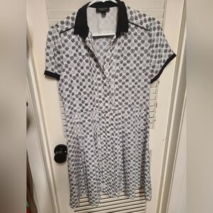 Jason Wu Bike Wheel Print Collared Dress